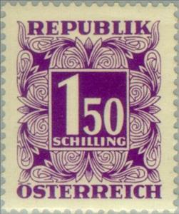 Stamp, Digit in square frame, Austria,  , Numbers