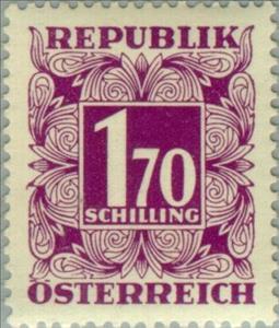 Stamp, Digit in square frame, Austria,  , Numbers