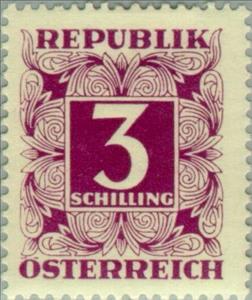 Stamp, Digit in square frame, Austria,  , Numbers