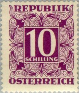 Stamp, Digit in square frame, Austria,  , Numbers