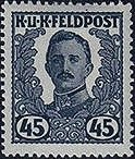 Stamp, Emperor Karl I  2. serie, Austria,  