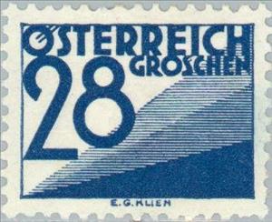 Stamp, Digit & triangles, Austria,  , Numbers