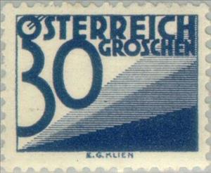 Stamp, Digit & triangles, Austria,  , Numbers
