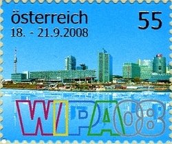 Stamp, Cityscape, Austria,  , U.N.O., Philatelic Exhibitions, Expositions, Philately, Rivers, Townscapes / City Views