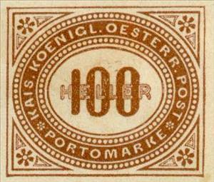Stamp, Digit in oval frame, Austria,  , Numbers