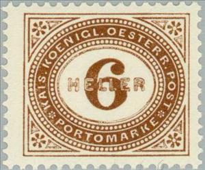 Stamp, Digit in oval frame, Austria,  , Numbers