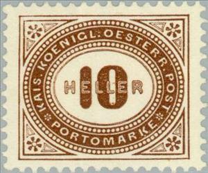 Stamp, Digit in oval frame, Austria,  , Numbers