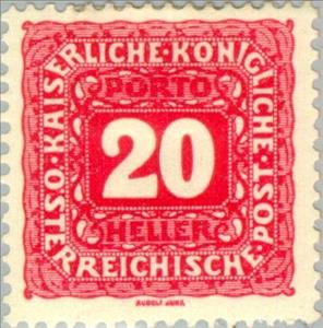 Stamp, Digit in octogon, Austria,  , Numbers