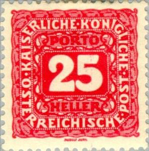 Stamp, Digit in octogon, Austria,  , Numbers