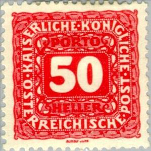 Stamp, Digit in octogon, Austria,  , Numbers