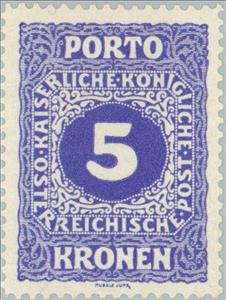 Stamp, Digit in octogon, Austria,  , Numbers