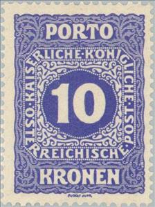 Stamp, Digit in octogon, Austria,  , Numbers