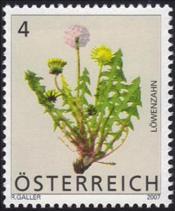 Stamp, Common Dandelion (Taraxacum Officinale), Austria,  , Flowers, Plants (Flora)