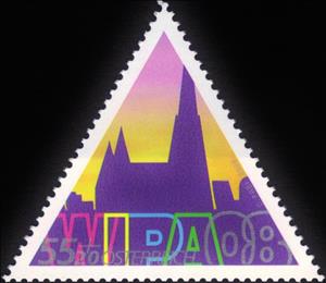 Stamp, Way To Wipa 08, Austria,  , Philatelic Exhibitions, Expositions, Philately, Churches - Cathedrals - Basilicas - Chapels