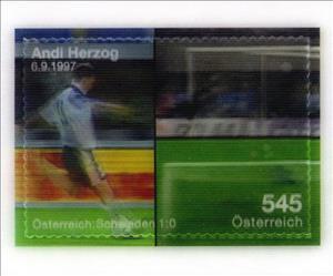 Souvenir Sheet, Andreas Herzog’s goal, Austria,  , Sport, Football (Soccer)