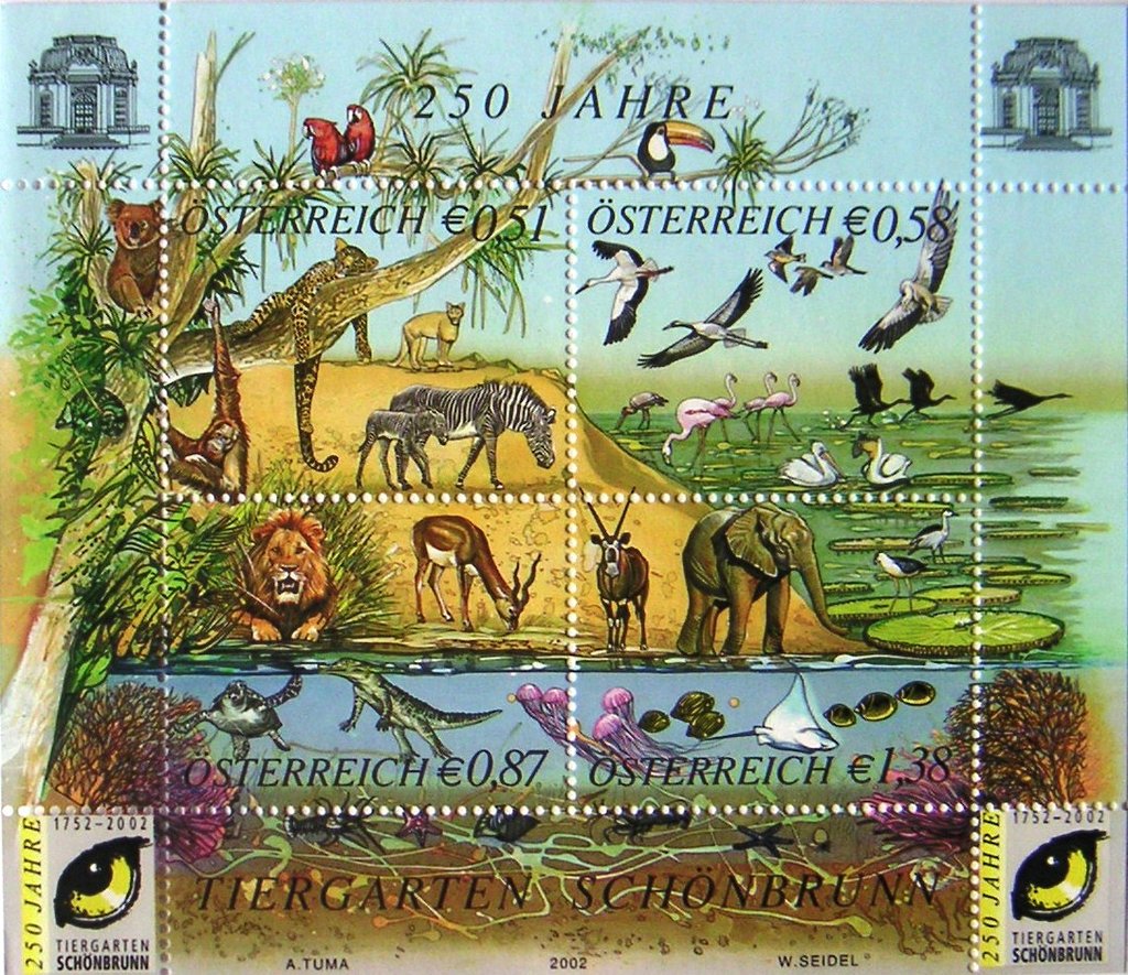 250 Years of Zoo Schoenbrunn - MiNo. 2381-84