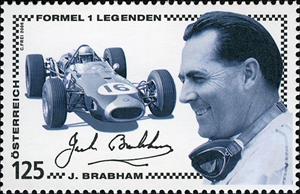 Stamp, Formula 1 Celebrities - Sir Jack Brabham (1926-2014), Austria,  , Sport, Cars, Carsports, Formula One
