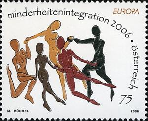 Stamp, Europe - Integration of minorities, Austria,  , Europe