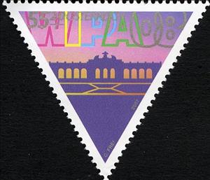 Stamp, WIPA 2008 - Gloriette, Austria,  , Philatelic Exhibitions, Philately, Castles, Triangle Stamps