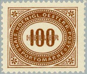 Stamp, Digit in oval frame, Austria,  , Numbers