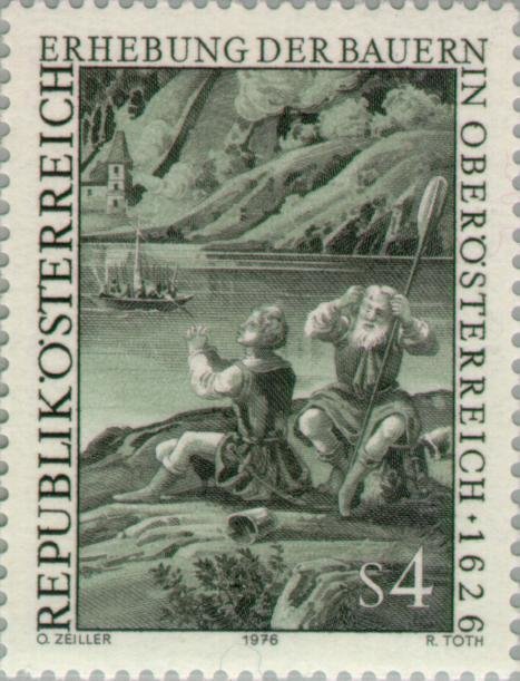 Siege of Linz, contemporary copper engraving