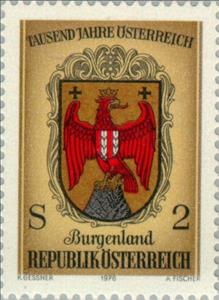 Stamp, Burgenland, Austria,  , Heraldic Animals, Coats of Arms