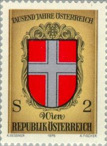 Stamp, Vienna, Austria,  , Coats of Arms