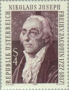 Stamp, Freiherr von Jacquin, Nikolaus Joseph (1727-1817) botanist, Austria,  , Botanists