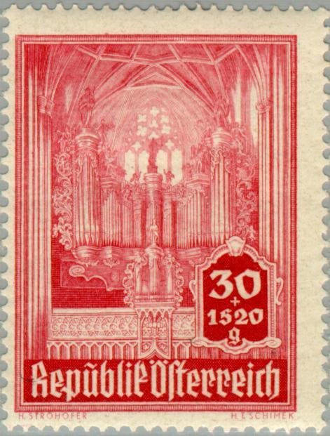 Baroque organ in the West Gallery (destroyed 1945)