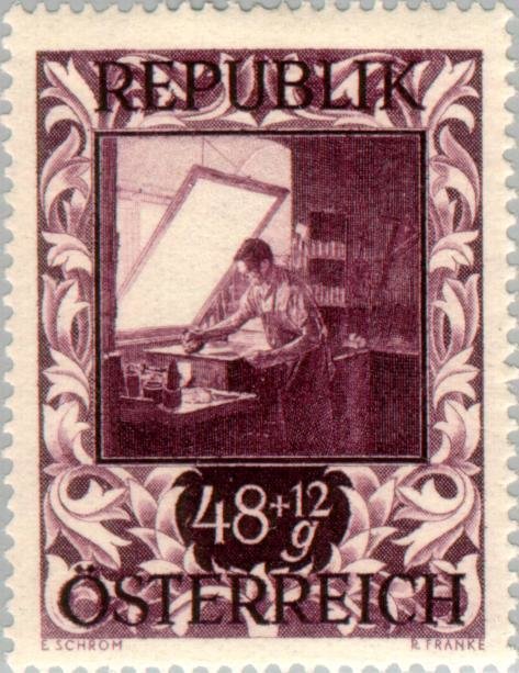 Atelier of copperplate printer Ernst Röhm, lithography