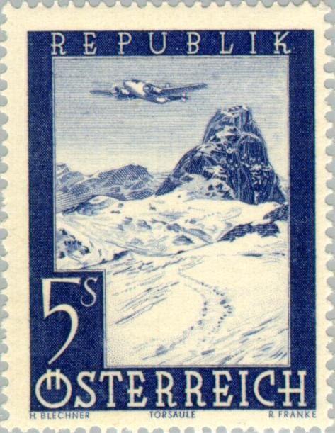 Airplane over Torsäule near Bischofshofen (Salzburg)