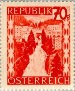 Stamp, Badgastein (Salzburg), Austria,  , Landscapes, Townscapes / City Views
