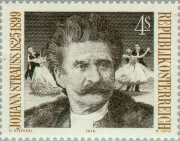 Johann Strauss (1825-99) composer & dancing couples