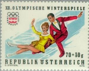 Stamp, Figure-skating, Austria,  , Sport, Olympic Games, Skating, Winter Sports, Figure-skate