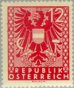 Stamp, Coat of arms, Austria,  , Heraldic Animals, Coats of Arms