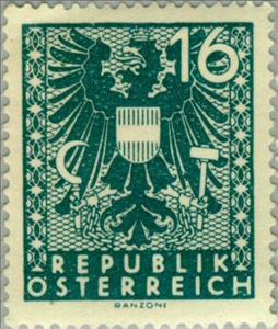 Stamp, Coat of arms, Austria,  , Heraldic Animals, Coats of Arms