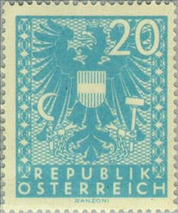 Stamp, Coat of arms, Austria,  , Heraldic Animals, Coats of Arms