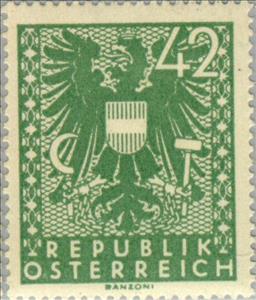 Stamp, Coat of arms, Austria,  , Heraldic Animals, Coats of Arms