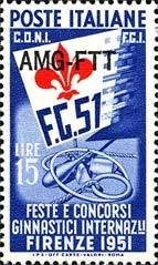 Stamp, Firenze Ginastic, Italian colonies, territories and occupations,  