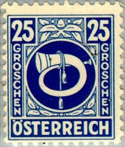 Stamp, Posthorn, Austria,  , Post Horns