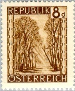 Stamp, Praterallee (Vienna), Austria,  , Landscapes
