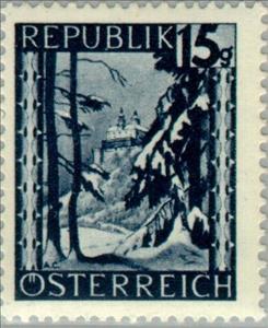 Stamp, Burg Forchtenstein (Burgenland), Austria,  , Landscapes, Castles
