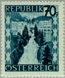 Stamp, Badgastein (Salzburg), Austria,  , Landscapes, Townscapes / City Views