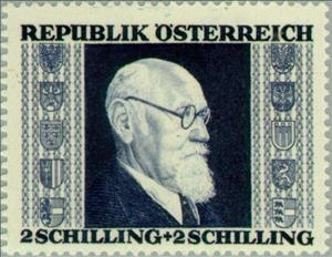 Stamp, Dr. Karl Renner (1870-1950) federal president, Austria,  , Heads of State