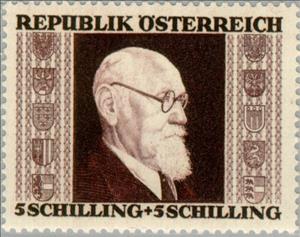 Stamp, Dr. Karl Renner (1870-1950) federal president, Austria,  , Heads of State