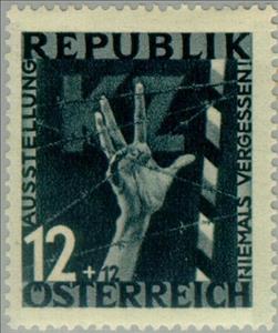 Stamp, Hand behind barbed wire, Austria,  , Expositions, Concentration Camps, Hands