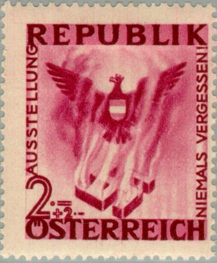 Austrian eagle rising from the flames