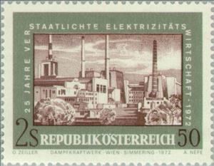 Stamp, Steam Power Plant Vienna, Austria,  , Industry, Energy, Elections, Power Plants