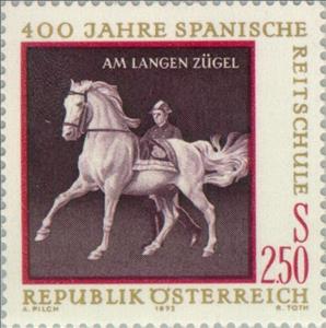 Stamp, At Long Rein, Austria,  , Mammals, Horses, Animals (Fauna), Equestrianism and horse riding