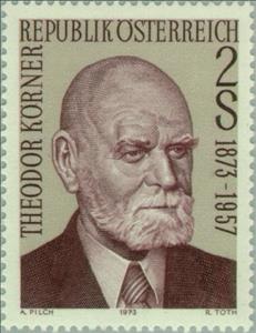 Stamp, Theodor Körner (1873-1957) federal president, Austria,  , Heads of State, Politicians